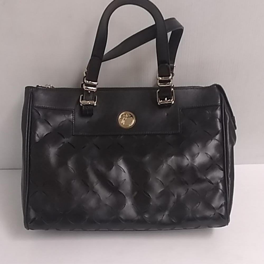 Versace collection Lazer cut leather handbag